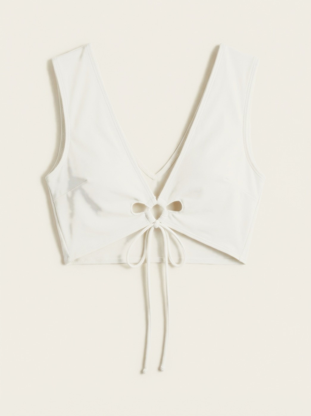 The Capri — White Crop Tie-Back Top - 01-pure-background-main