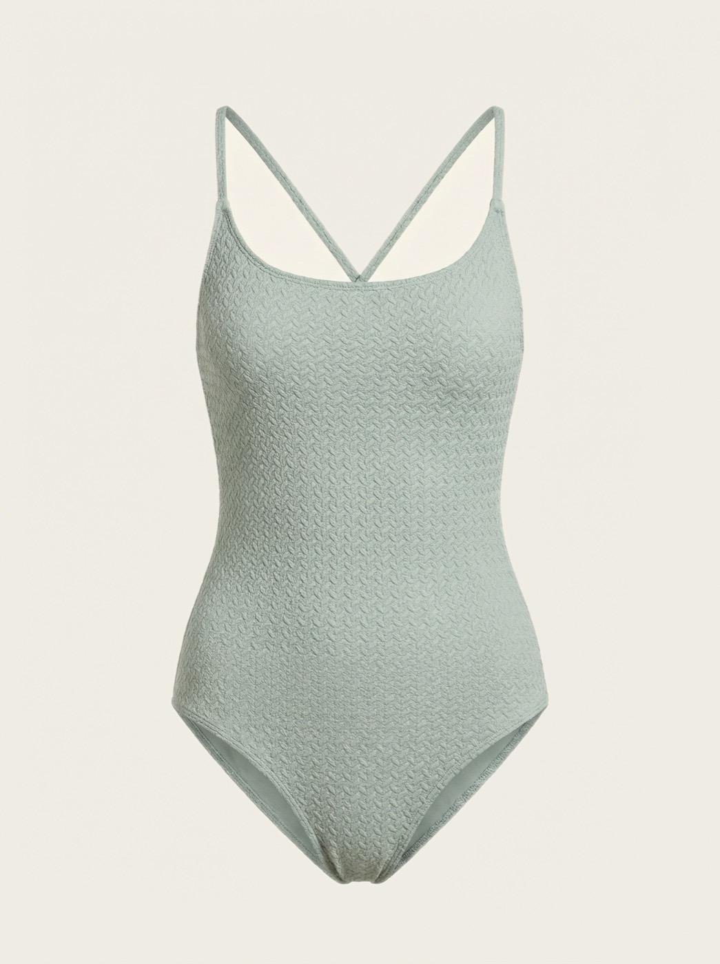 The Riviera — Sage Textured One-Piece - 01-pure-background-main