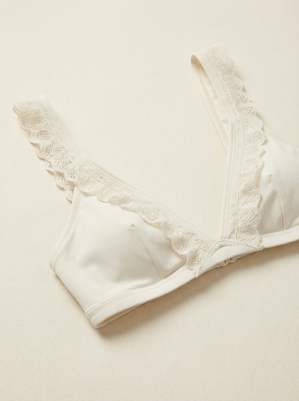 The Colette — Cream Lace-Trim Bikini Top - 02-detail-closeup