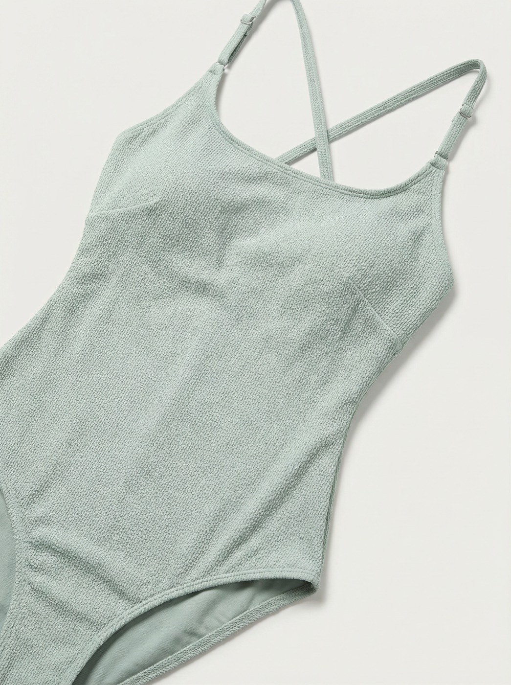 The Riviera — Sage Textured One-Piece - 02-detail-closeup