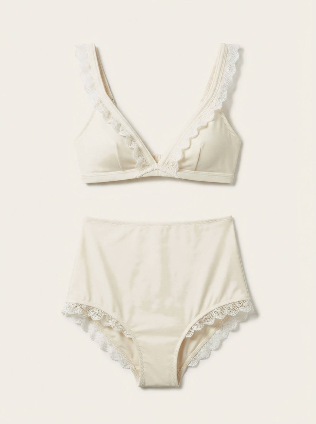 The Colette — Cream Lace-Trim High-Waist Bikini - 01-pure-background-main