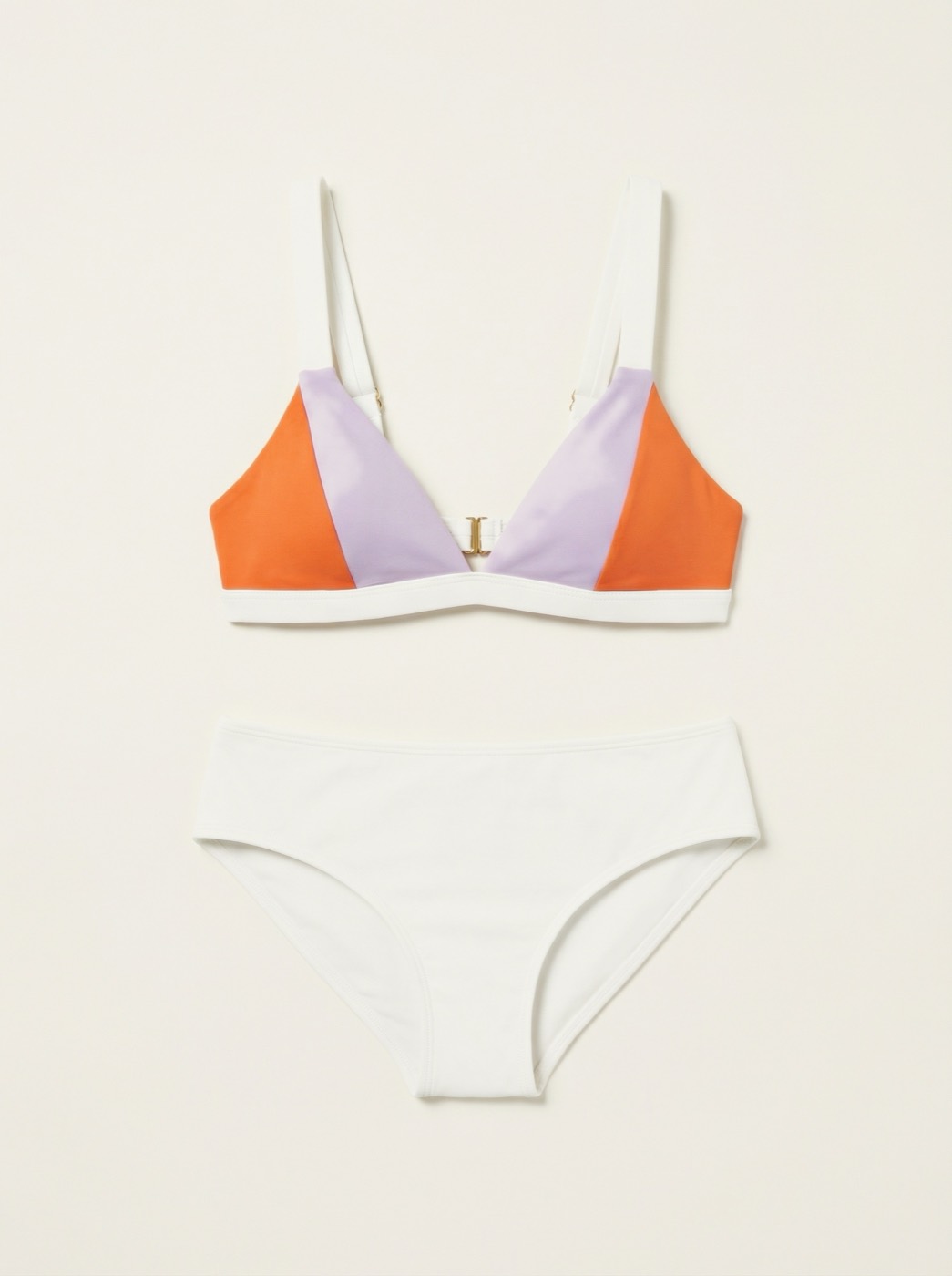 The Amalfi — Color-Block Triangle Bikini in Sunset - 01-pure-background-main