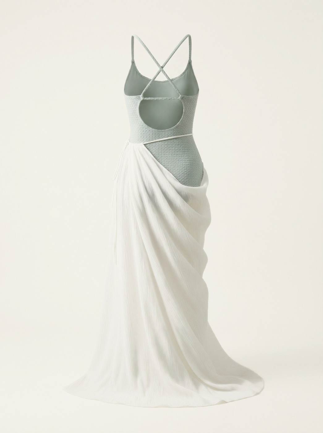 The Riviera — Sage Swim Set with Flowing Wrap Skirt - 05-no-model-alt